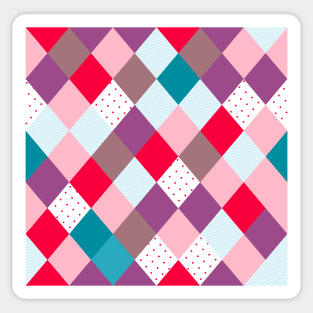 Harlequin pattern vintage circus Sticker